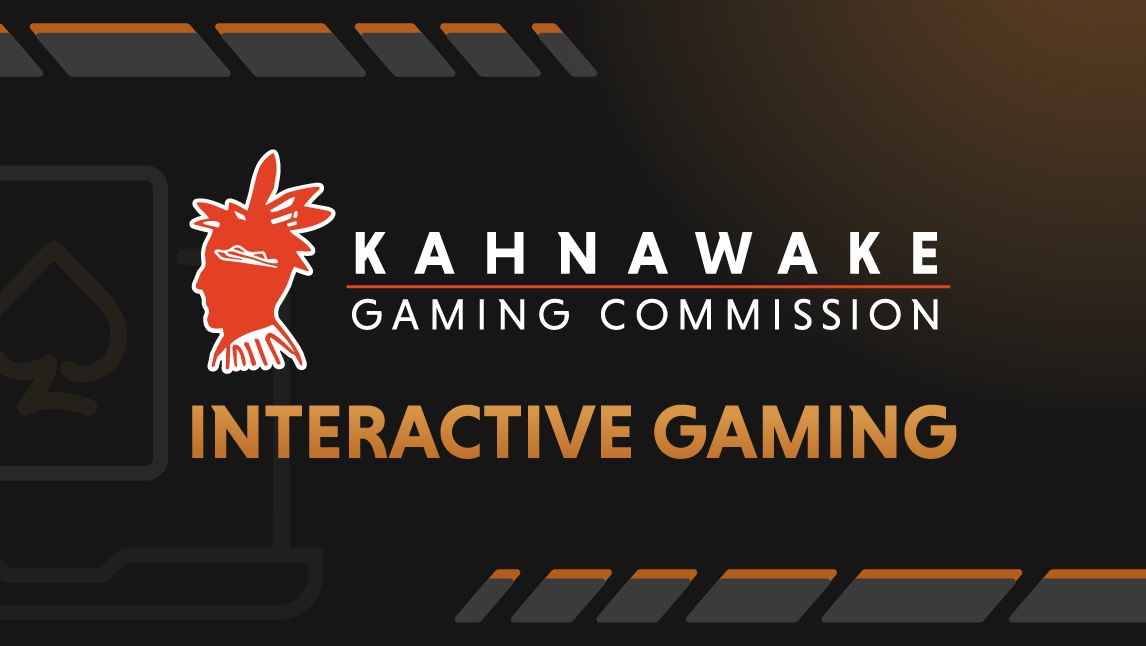 Logo de la Kahnawake Gaming Commission avec arrière-plan
