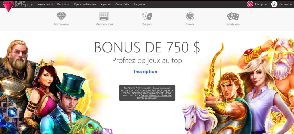 ruby fortune main page