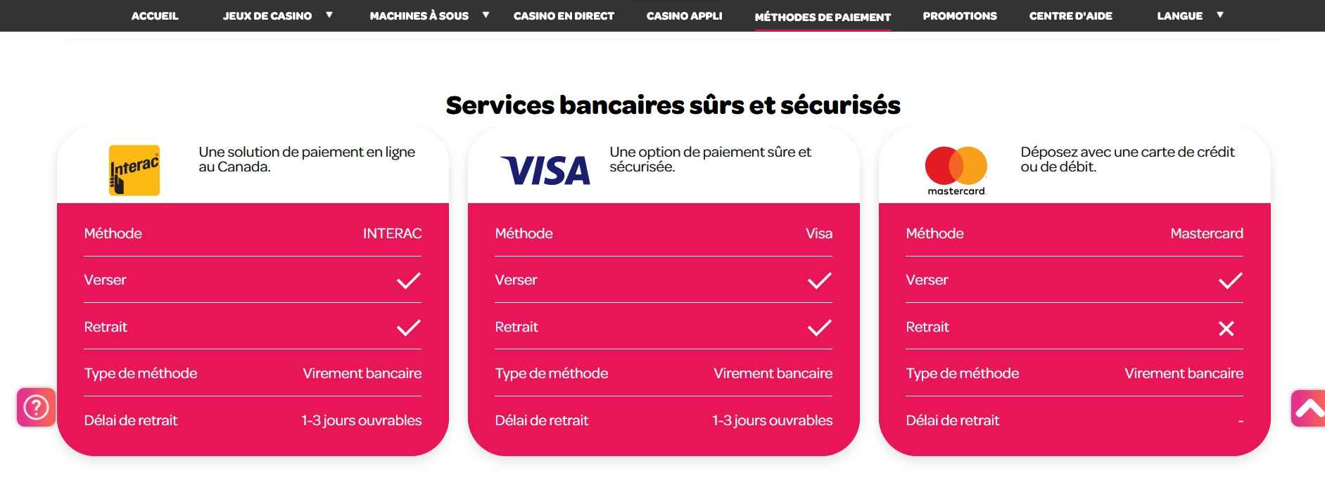 spin casino payments